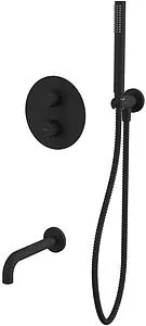 Термостат для 2 потребителей WHITECROSS Y black чёрный матовый YSET10BL, 1