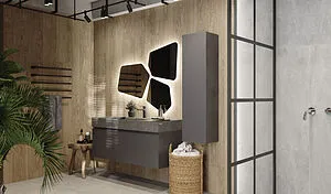 Шкаф-пенал подвесной Raval Facet 33 антрацит Fac.04.120/P/A/RL, 4