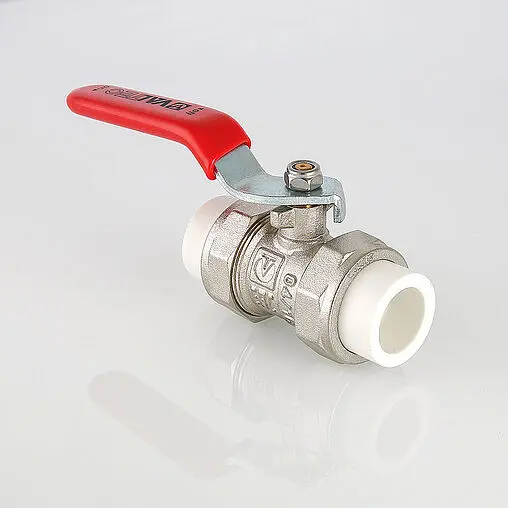 Кран шаровый с двумя переходами на пп трубу 25мм x 25мм Valtec VTp.745.0.025