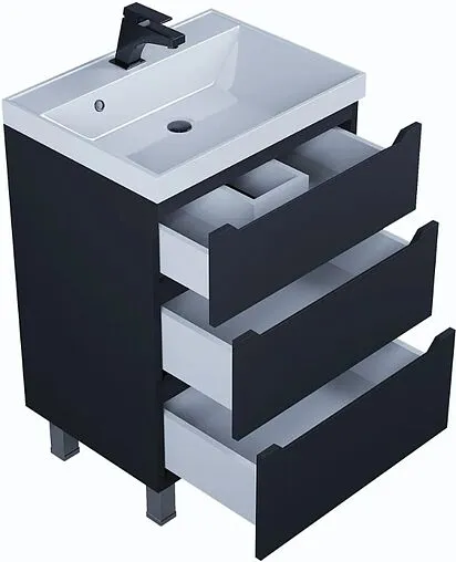 Тумба под умывальник напольная Uperwood UPD Tanos 60 чёрный 291020332