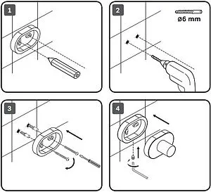 Планка с 4-мя крючками Am.Pm Sense L хром A7435900 Планка с 4-мя крючками Am.Pm Sense L хром A7435900, 3