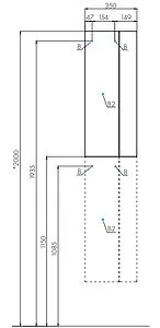 Шкаф Aquaton Терра 35 антрацит/дуб кантри 1A247103TEKA0, 2