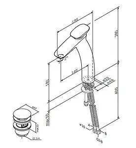 Смеситель для раковины Am.Pm Spirit 2.0 хром F70A92200 Смеситель для раковины Am.Pm Spirit 2.0 хром F70A92200, 2