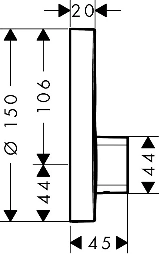 Смеситель для душа скрытого монтажа Hansgrohe ShowerSelect S хром 15748000