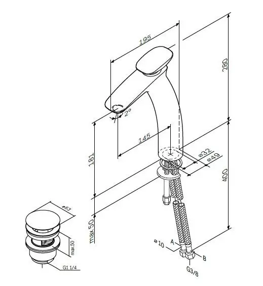 Смеситель для раковины Am.Pm Spirit 2.0 хром F70A92200