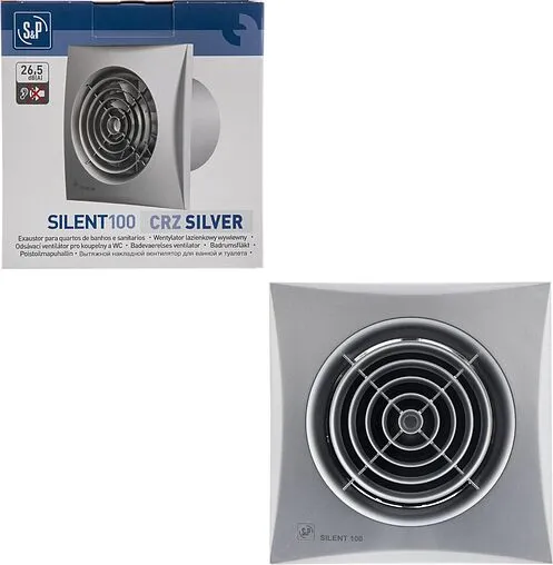 Вентилятор вытяжной Soler &amp; Palau SILENT-100 CRZ SILVER