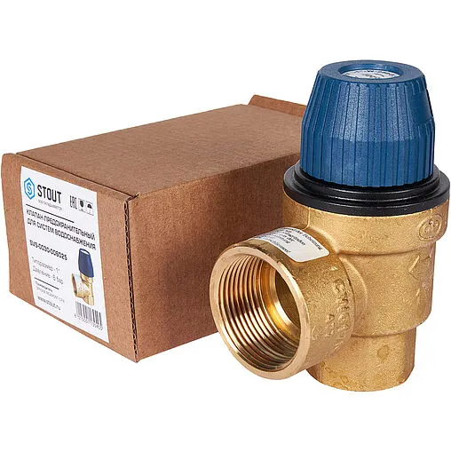 Клапан предохранительный 1&quot; 6 бар Stout SVS-0030-006025
