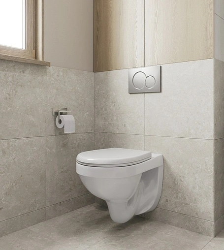 Комплект 5 в 1 Santeri Альфа комфорт 1.3816.4.S00.00B.0 с кнопкой хром глянцевый