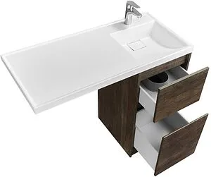 Тумба-умывальник напольная над стиральной машиной Aquaton Лондри 105 R дуб рустикальный 1A2670K1LHDR0+ Тумба-умывальник напольная над стиральной машиной Aquaton Лондри 105 R дуб рустикальный 1A2670K1LHDR0+, 3