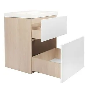 Тумба-умывальник Cersanit Smart 70 белый/ясень B-SU-SMA-CA70/Wh+S-UM-CAR70/1-w, 3