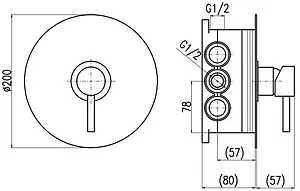 Смеситель для душа скрытого монтажа Rav Slezak Seina хром SE983BOX, 2