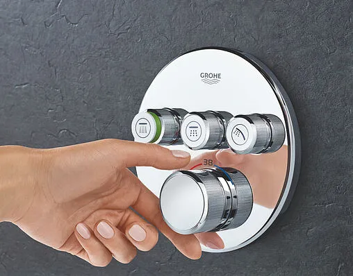 Термостат для 3 потребителей Grohe Grohtherm SmartControl хром 29121000 Термостат для 3 потребителей Grohe Grohtherm SmartControl хром 29121000