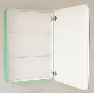Шкаф-зеркало Jorno Pastel 60 бирюзовый бриз Pas.03.60/BL, 3