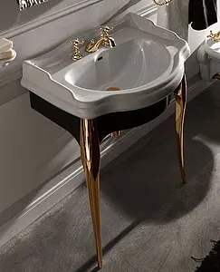 Консоль напольная Kerasan Retro 73 чёрный/золото 7362K3 Консоль напольная Kerasan Retro 73 чёрный/золото 7362K3, 3