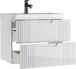 Тумба-умывальник подвесная Домино Garden 70 белый DG2504T+4670142930037, 3