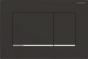 Клавиша смыва для унитаза Geberit Sigma 30 115.883.14.1 кнопки/черный матовый, полоска/хром глянцевый, 1