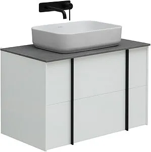 Тумба-умывальник подвесная Allen Brau Reality 80 белый 1.32005.WM+, 1