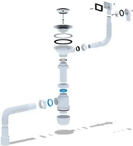 Сифон бутылочный для мойки с переливом Ани Пласт Грот A0145DIY Сифон бутылочный для мойки с переливом Ани Пласт Грот A0145DIY, 3