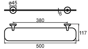 Полка Milardo Magellan хром MAGSMG0M44 Полка Milardo Magellan хром MAGSMG0M44, 2