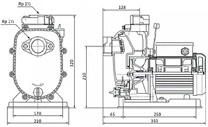 Насос дренажный Q=12м³/ч H=10м Wilo PU-S400E 3059263 Насос дренажный Q=12м³/ч H=10м Wilo PU-S400E 3059263, 3