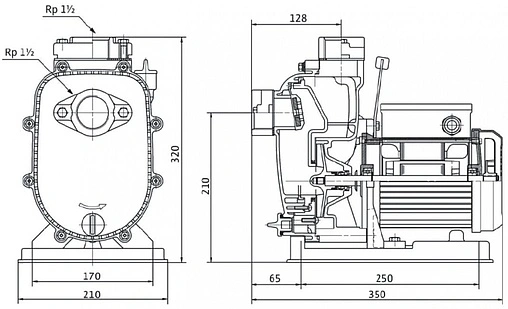 Насос дренажный Q=12м³/ч H=10м Wilo PU-S400E 3059263