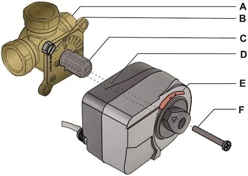 Привод для смесительных клапанов 230В TIM M030101DAB