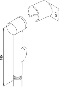 Гигиенический душ с держателем Damixa хром 760210264, 2