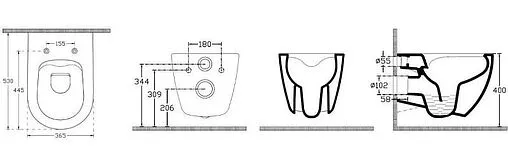 Унитаз подвесной безободковый с функцией биде и встроенным смесителем ISVEA Infinity белый матовый 10NFS1005I-2L