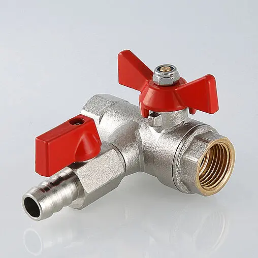 Кран шаровый с дренажем и обратным клапаном ½"в x ½"в x ¼"в x 14ш Valtec VT.248.N.04