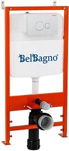 Инсталляция для подвесного унитаза Set 3 в 1 BelBagno BB026/BB082BL с кнопкой белый глянцевый Инсталляция для подвесного унитаза Set 3 в 1 BelBagno BB026/BB082BL с кнопкой белый глянцевый, 1