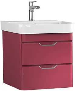 Тумба-умывальник подвесная ISVEA Fonte 57 красный 21USS015157I+10SQ50057SV, 1