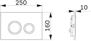 Клавиша смыва для унитаза Am.Pm ErgoFit L I110151 хром глянцевый Клавиша смыва для унитаза Am.Pm ErgoFit L I110151 хром глянцевый, 2
