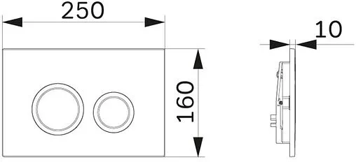Клавиша смыва для унитаза Am.Pm ErgoFit L I110151 хром глянцевый