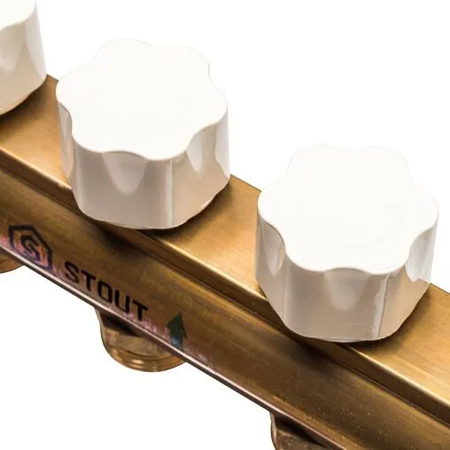 Группа коллекторная с расходомерами 11 отводов 1&quot;в/в x ¾&quot;ек Stout SMB 0473 000011