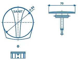 Накладки для слива-перелива Sanit 05.036.81..0000 Накладки для слива-перелива Sanit 05.036.81..0000, 2