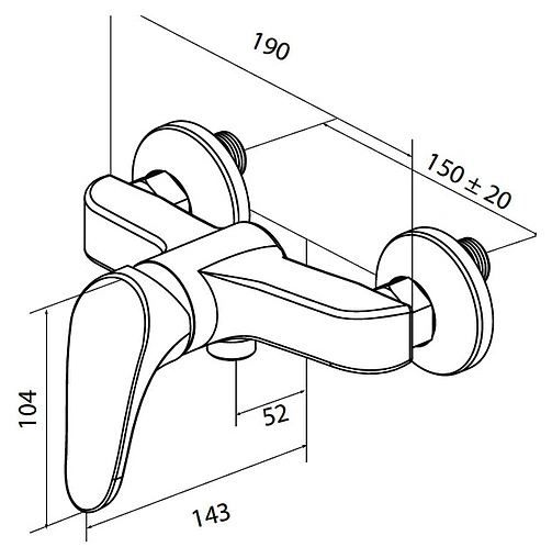 Смеситель для душа Am.Pm Joy хром F8520000