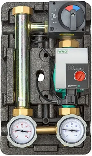 Насосный модуль с 3-х ходовым смесительным клапаном 1"в х 1½"н Meibes MK M45841.54WIRU с насосом Wilo PARA SC 25-7.0
