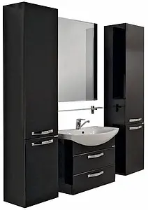 Тумба-умывальник подвесная Aquaton Ария 80 M чёрный 1A1408K0AA950, 5