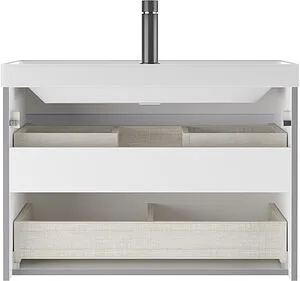 Тумба-умывальник подвесная Домино Graffo 80 светло-серый DGr2421T+4627173210188, 5