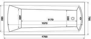 Ванна акриловая Cersanit Nature 170x70 64244 Ванна акриловая Cersanit Nature 170x70 64244, 2