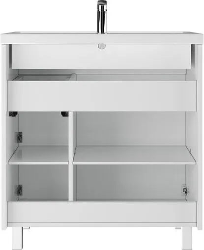 Тумба-умывальник напольный Домино Cube 80 белый DC5004T+4627173210119