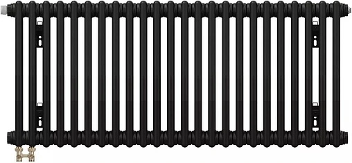 Радиатор стальной трубчатый Zehnder Charleston Completto 3057/24 V001½&quot; Ral 9217 Traffic Black (matt)