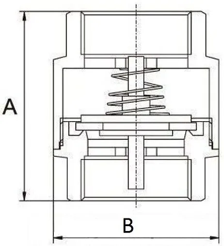 Клапан обратный пружинный 1&quot;в x 1&quot;в TIM JH-1012