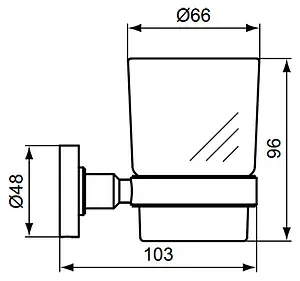 Стакан Ideal Standard IOM хром A9121AA Стакан Ideal Standard IOM хром A9121AA, 2