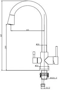 Смеситель для кухни с подключением к фильтру Aquatek чёрный матовый AQ1085MB Смеситель для кухни с подключением к фильтру Aquatek чёрный матовый AQ1085MB, 2