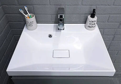 Тумба под умывальник подвесной Домино Graffo 60 светло-серый DGr2407T