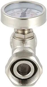 Тройник коллекторный с термометром (0-80°С) ¾&quot;ек x ¾&quot;ек Valtec VT.4615.0.0, 2