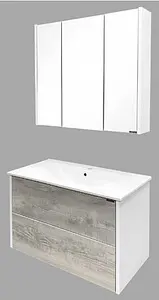 Тумба-умывальник подвесная Comforty Женева 90 дуб белый/белый 00004137133CF, 5