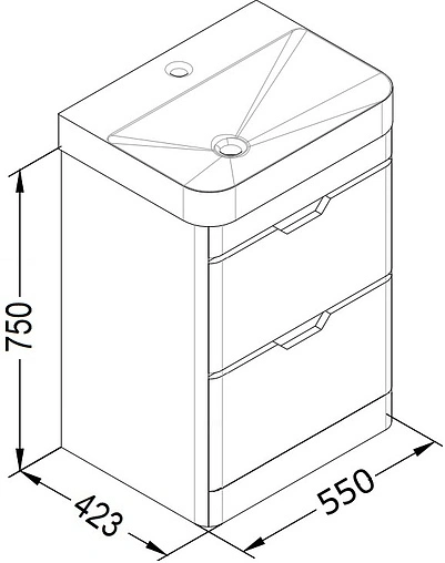 Тумба-умывальник напольная ISVEA Fonte 57 красный 21USS005057I+10SQ50057SV Тумба-умывальник напольная ISVEA Fonte 57 красный 21USS005057I+10SQ50057SV
