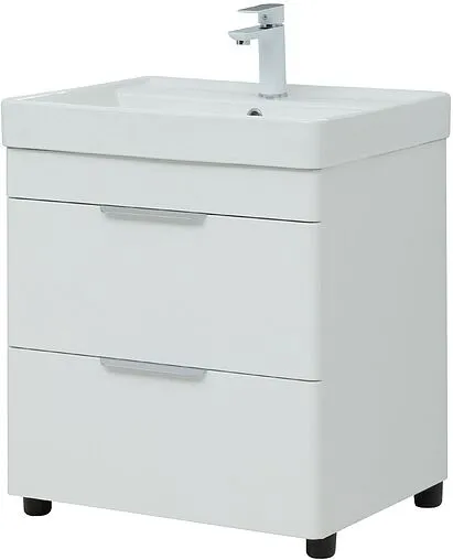 Тумба под умывальник напольная Aquanet Ирис new 60 белый глянец 00310152